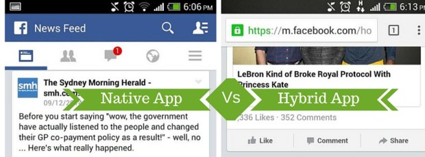 Native App Vs Hybrid App - Facebook