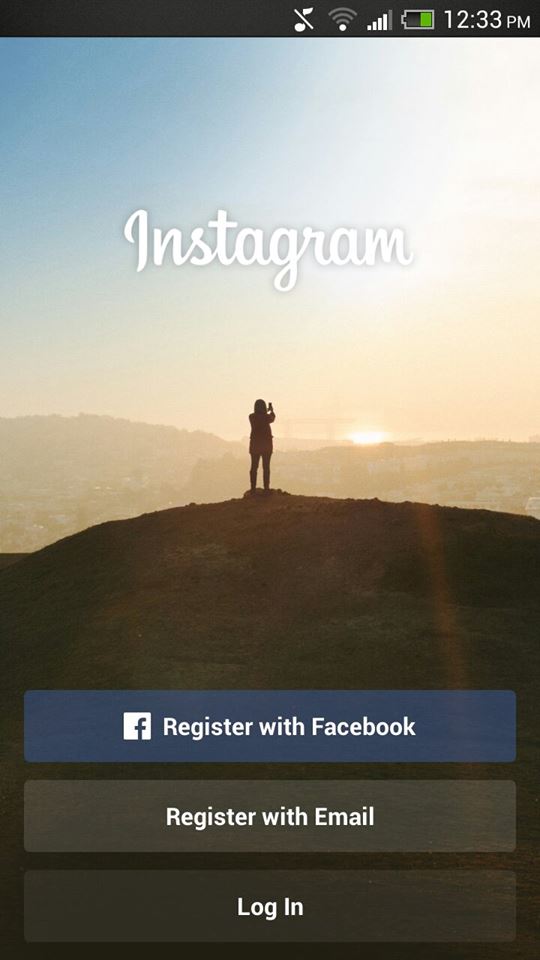 Instagram app Facebook login
